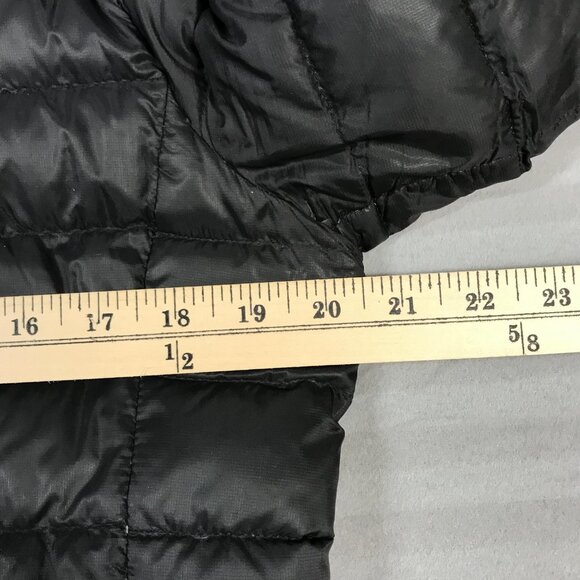 Roots Coat Womens Medium Black Long Hooded Down Puffer Parka Full Zip 90/10 Down - Picture 7 of 9